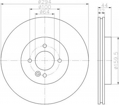 HELLA PAGID 8dd355115871 -  Тормозной диск